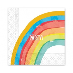 Χαρτοπετσέτες Rainbow Party 33X33cm - ΚΩΔ:90592-BB