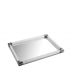 Δίσκος με κρυστάλλινο καθρέφτη και στρας - ΚΩΔ:XAS126-G