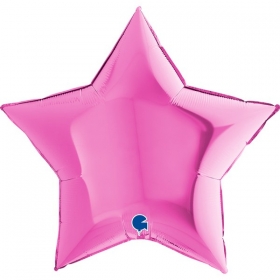 Μπαλόνι Foil - Φούξια Αστέρι 92cm - ΚΩΔ:36201F-BB