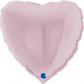 Μπαλόνι Foil - Ρόζ Παστέλ Καρδιά 45x44cm - ΚΩΔ:22022PP-BB