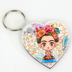 Μπρελόκ Καρδιά Frida Kahlo - ΚΩΔ:SUB1007613-11-BB