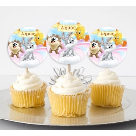 Topper Cupcake Baby Looney Tunes 5.5cm - ΚΩΔ:P25917-90-BB
