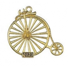 Μεταλλικό Κρεμαστό Γούρι 2023 Vintage Ποδήλατο 5X4.5cm - ΚΩΔ:M2023-1374-AD