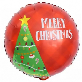 Μπαλόνι Foil Χριστουγεννιάτικο δέντρο με στολίδια 45cm - ΚΩΔ:207JK152-BB