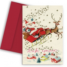 Χριστουγεννιάτικη κάρτα - Retro Christmas - ΚΩΔ:VC1702-245-BB