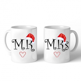 Χριστουγεννιάτικη κούπα Mr & Mrs 350ml - ΚΩΔ:SUB1004404-95-BB