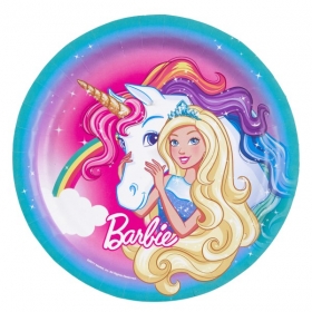 Χάρτινα πιάτα - Barbie Dreamtopia 23cm - ΚΩΔ:9902522-BB