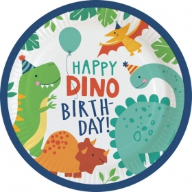 Χάρτινα πιάτα - Δεινόσαυρος Dino 23cm - ΚΩΔ:552270-BB