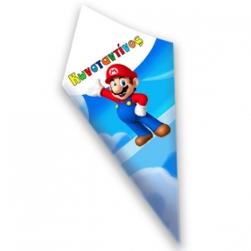 Χωνάκια ζαχαρωτών Super Mario με όνομα 20cm - ΚΩΔ:D1401-145-BB