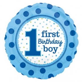 Μπαλόνι Foil First Birthday Boy 45cm - ΚΩΔ:207F4037-BB