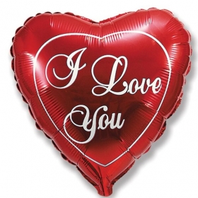 Μπαλόνι Foil κόκκινη καρδιά Love με πλαίσιο 45cm - ΚΩΔ:201506-BB