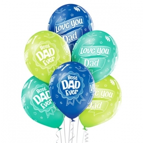Μπαλόνια Latex Best Dad Ever 30cm - ΚΩΔ:5000223-BB