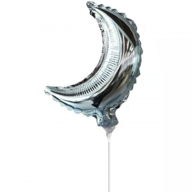 Μπαλόνι Foil - Mini Shape ασημί φεγγάρι 25cm- ΚΩΔ:207FG041S-BB