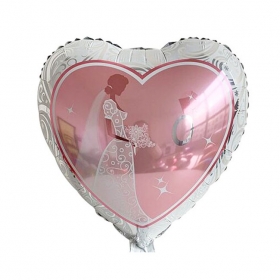 Μπαλόνι Foil καρδιά νύφη 45cm - ΚΩΔ:207VD040-BB