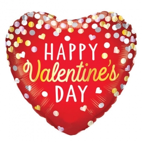 Μπαλόνι Foil καρδιά Happy Valentine’s Day 45cm - ΚΩΔ:207VD037-BB