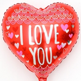 Μπαλόνι Foil κόκκινη καρδιά I Love you 45cm - ΚΩΔ:207VD028-BB