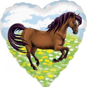 Μπαλόνι Foil καρδιά με άλογο STREET 45cm - ΚΩΔ:29491-BB