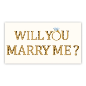 Πανό για πρόταση γάμου - Will you marry me 130Χ50cm - ΚΩΔ:5531127-133-BB