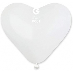 Latex μπαλόνι λευκή καρδιά - ΚΩΔ:13612CR01-BB