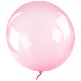 Μπαλόνι 61cm διάφανο bobo ροζ - ΚΩΔ:207FB24-36-BB