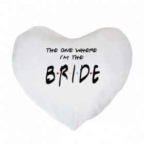 Μαξιλάρι καρδιά Bride - The one 44x38 cm - ΚΩΔ:SUB1007216-2-BB