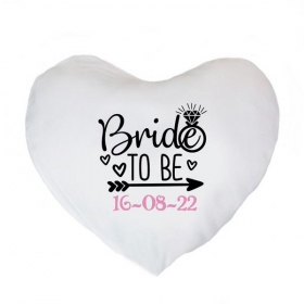 Μαξιλάρι καρδιά - Bride to be 44x38 cm - ΚΩΔ:SUB1007216-3-BB