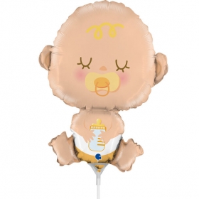 Μπαλόνι foil 11X28cm mini shape μωρό με μπιμπερό - ΚΩΔ:G72120-BB