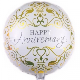 Μπαλόνι foil 45cm επετείου happy anniversary - ΚΩΔ:207VB005-BB