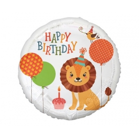 Μπαλόνι foil 45cm γενεθλίων λιοντάρι - ΚΩΔ:FG-OBLW-BB