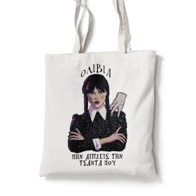 Τσάντα Wednesday Addams με όνομα 35.5x41cm - ΚΩΔ:SUB1004398-7-BB