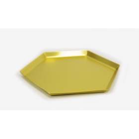 Μεταλλικός δίσκος χρυσός 25.5cm - ΚΩΔ:621414