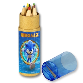 Ξυλομπογιές Sonic με όνομα 10.5X2.5cm - ΚΩΔ:20992121-58-BB