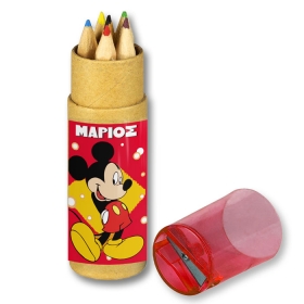 Ξυλομπογιές Mickey Mouse με όνομα 10.5X2.5cm - ΚΩΔ:20992121-73-BB