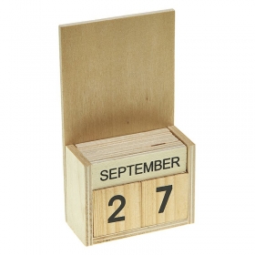 Ξύλινο ημερολόγιο 3X6.5X9.5cm - ΚΩΔ:NU2338-NU