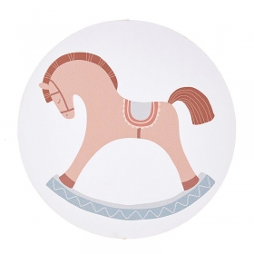 Ξύλινο διακοσμητικό με κουνιστό άλογο 5cm - ΚΩΔ:NB186-NU