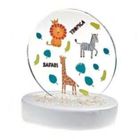 Plexiglass διακοσμητικό με ζώα της ζούγκλας σε βότσαλο 6.5cm - ΚΩΔ:K527-NU