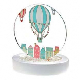 Plexiglass διακοσμητικό με αερόστατο σε βότσαλο 6.5cm - ΚΩΔ:NU000K529-NU