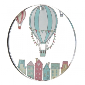 Plexiglass εκτυπωμένο - αερόστατο 7cm - ΚΩΔ:K604-NU