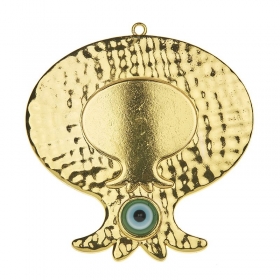 Μεταλλικό χρυσό ρόδι σφυρήλατο με μάτι 7cm - ΚΩΔ:NU2060-NU
