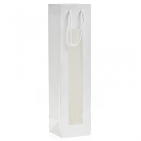Τσάντα λευκή για λαμπάδα με παράθυρο 40Χ10Χ10cm - ΚΩΔ:RT033-2-NU