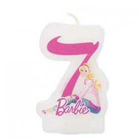 Κεράκι Barbie αριθμός 7 6cm - ΚΩΔ:84206-BB