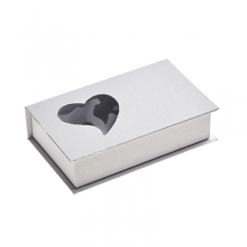 Χάρτινο λευκό κουτί χωρίς καρδιά 16.5X10X4cm - ΚΩΔ:NK390-1-NU