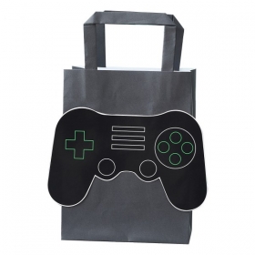 Χάρτινη μαύρη σακούλα δώρου 3d gamer 19X11.6cm - ΚΩΔ:GAME-103-BB