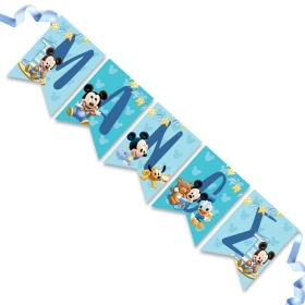 Σημαιάκια Baby Mickey 1st με όνομα - ΚΩΔ:P25965-106-BB
