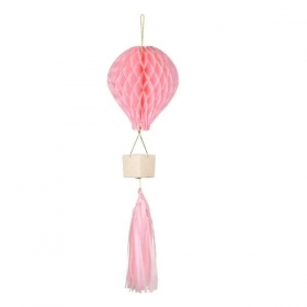 Διακοσμητική κυψέλη οροφής ροζ αερόστατο 75cm - ΚΩΔ:DB3-081-BB