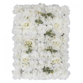 Διακοσμητικός τοίχος backdrop με λευκά τριαντάφυλλα 60X40cm - ΚΩΔ:PAMA-101-BB