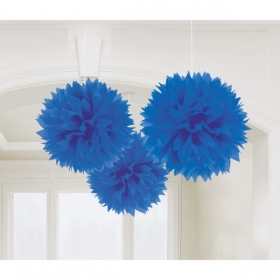 Fluffy χάρτινο pom pom μπλε royal 40.6cm - ΚΩΔ:18055-105-55-BB