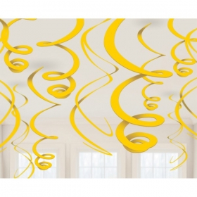 Κίτρινο swirl διακοσμητικό οροφής 55.8cm - ΚΩΔ:67055-09-55-BB