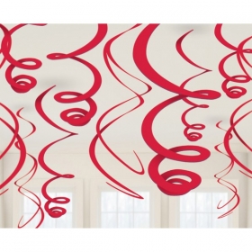 Κόκκινο swirl διακοσμητικό οροφής 55.8cm - ΚΩΔ:67055-40-55-BB