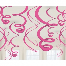 Ροζ swirl διακοσμητικό οροφής 55.8cm - ΚΩΔ:67055-103-BB